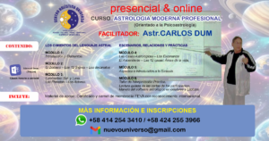 CURSO de Astrología Moderna Profesional (Orientado a la Psicoastrología)
